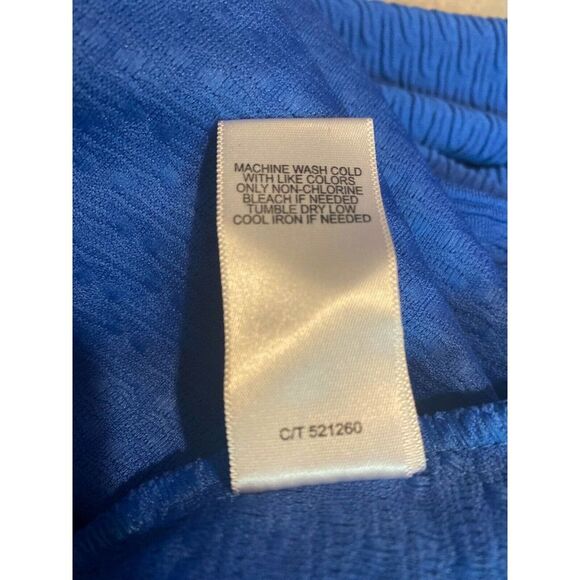 TAYLOR Mid-Weight Royal Blue Textured Knit Knee Length Office Career Dress - Picture 9 of 11